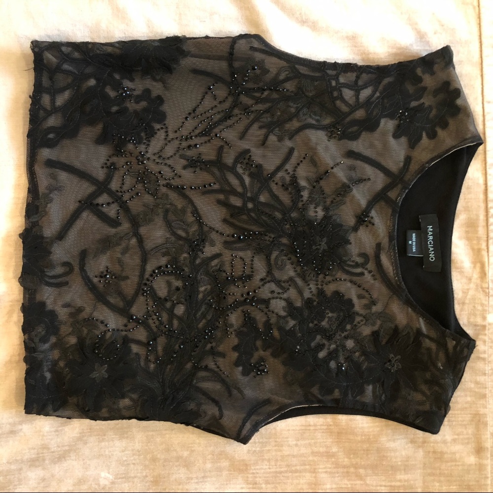 Black Marciano crop top